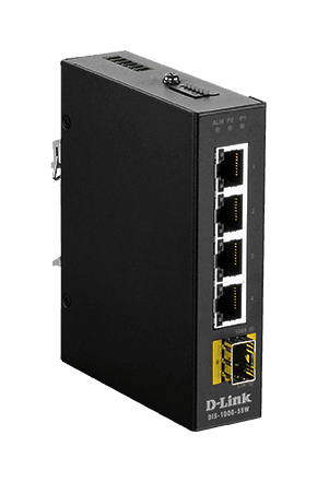 Switch não gerenciado Gigabit Industrial com slot SFP